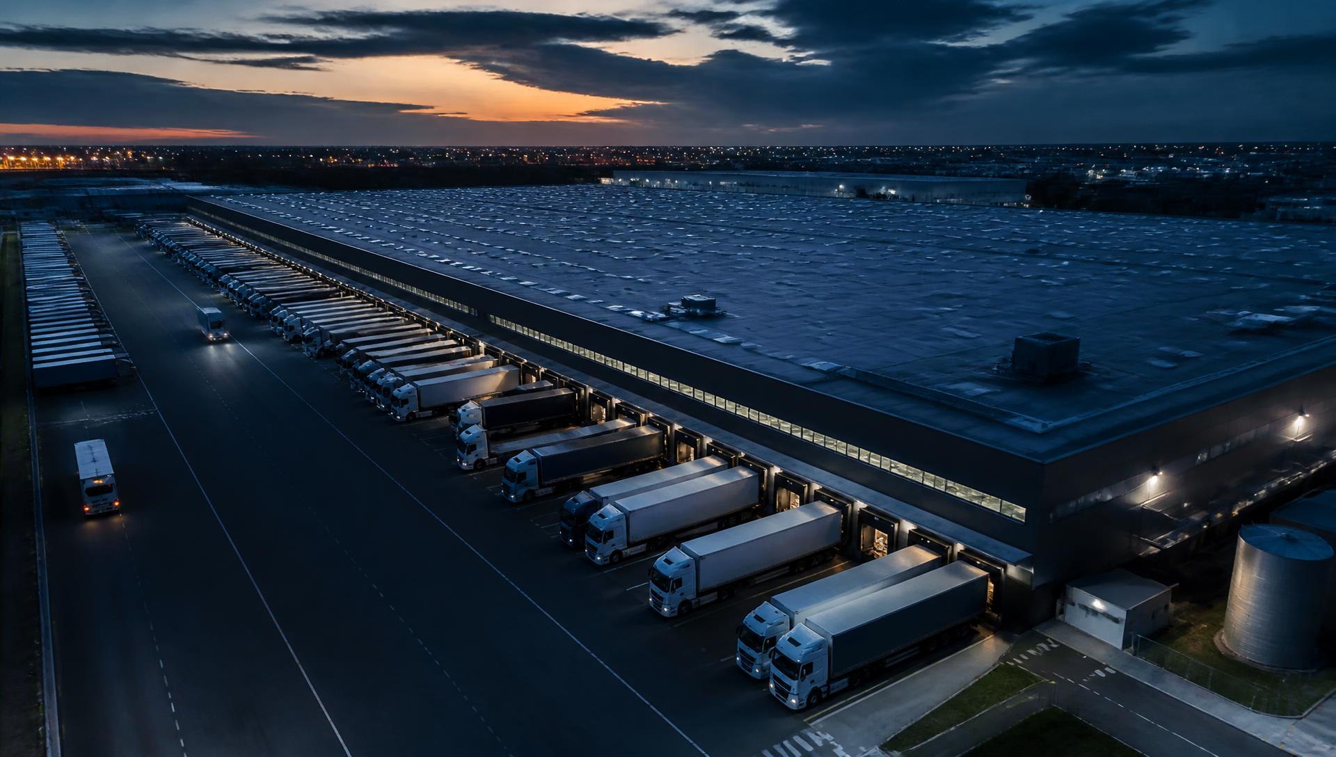 Logistics warehouse and container handling that lowers freight cost